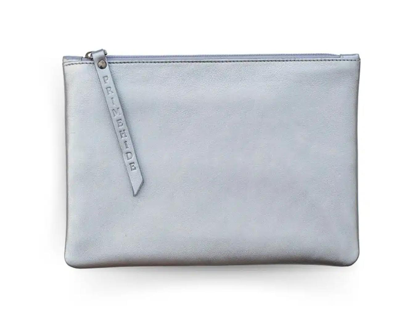 Silver Leather Pouch