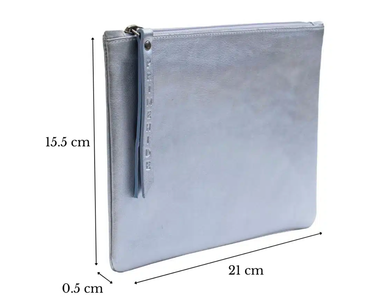 Silver Leather Pouch