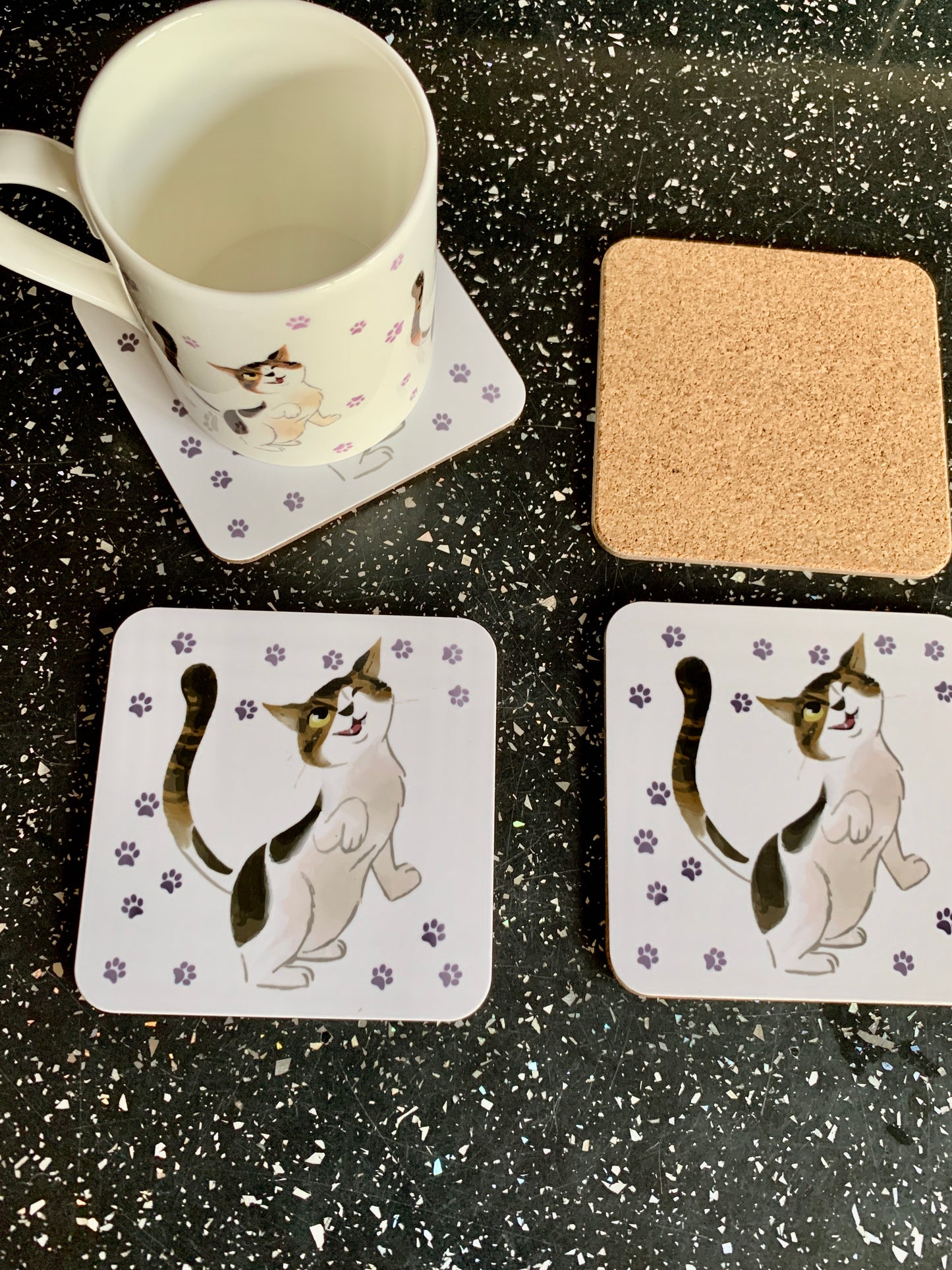 Cute Cat Fergus COASTER