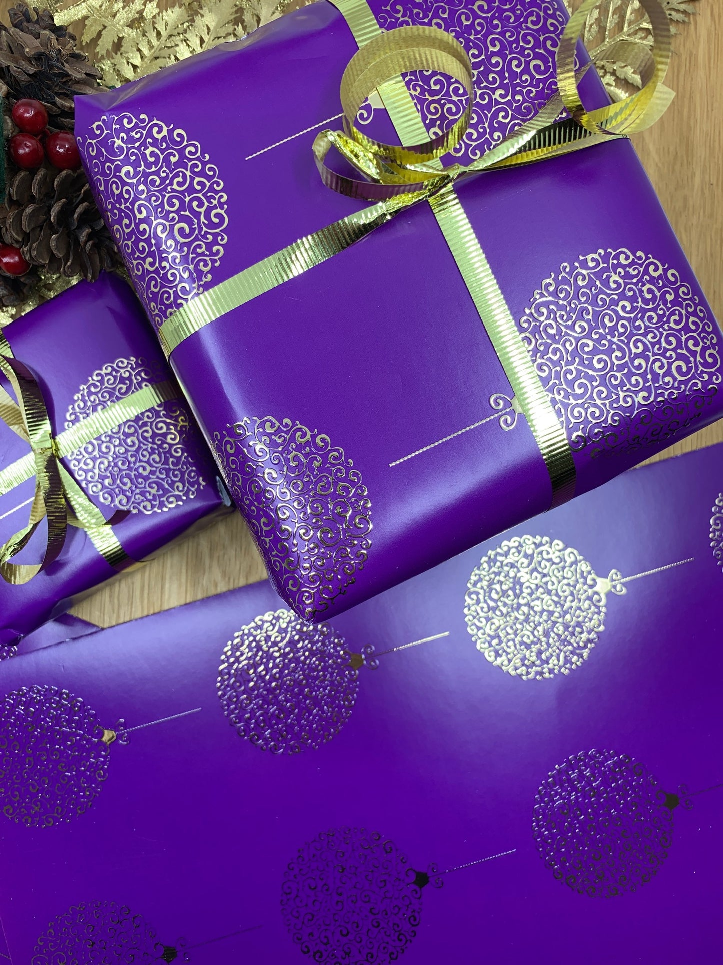 Luxury Gold Foil Christmas Bauble Bundle