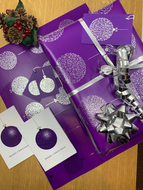 Luxury Silver Foil Christmas Bauble Bundle