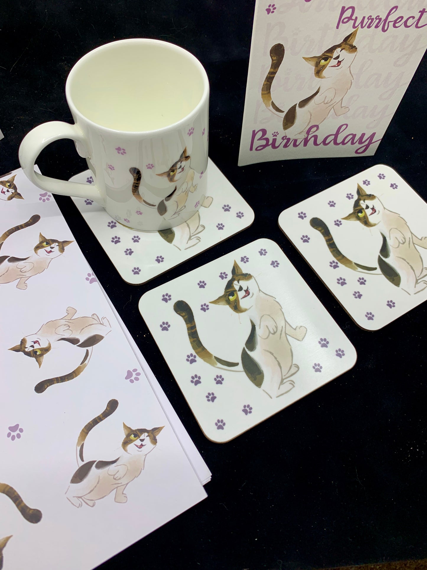 Cute Cat Fergus COASTER