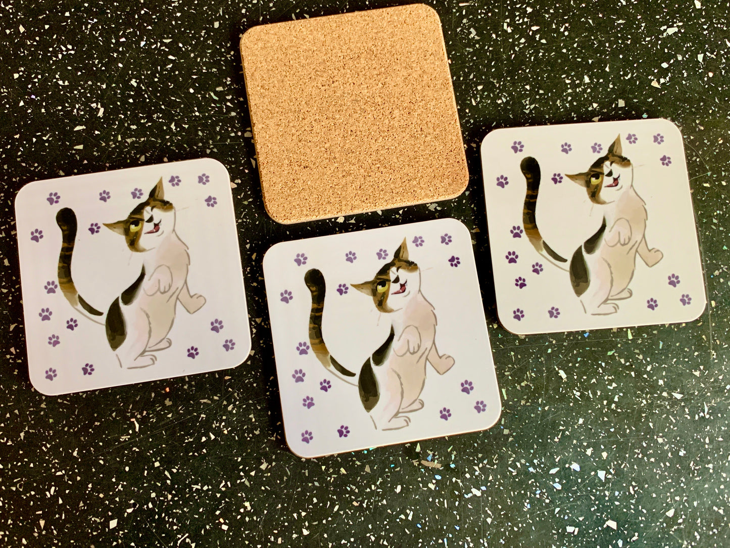 Cute Cat Fergus COASTER
