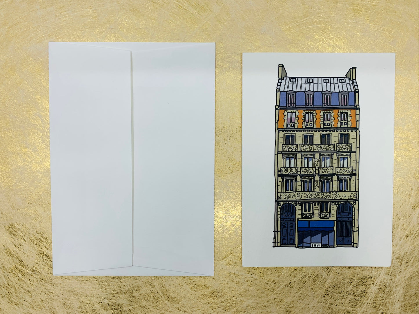 A6 Greetings Card - Haussman House Paris, FRANCE