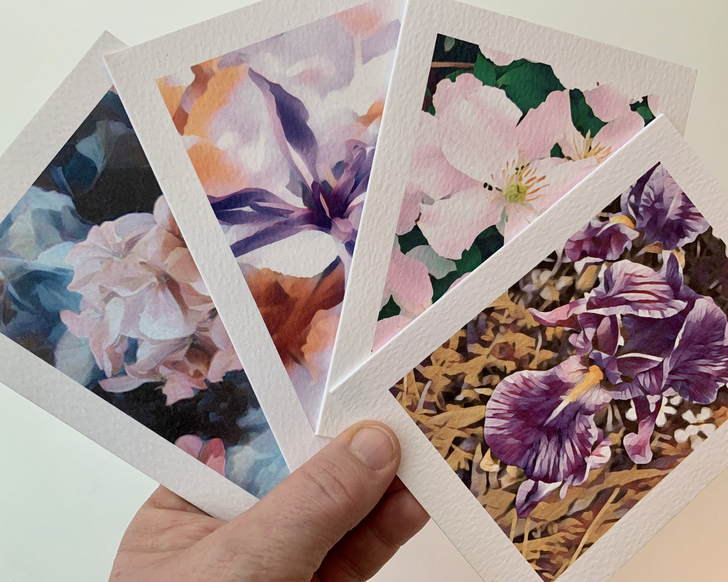 Set of 8 Individual Floral Notecards