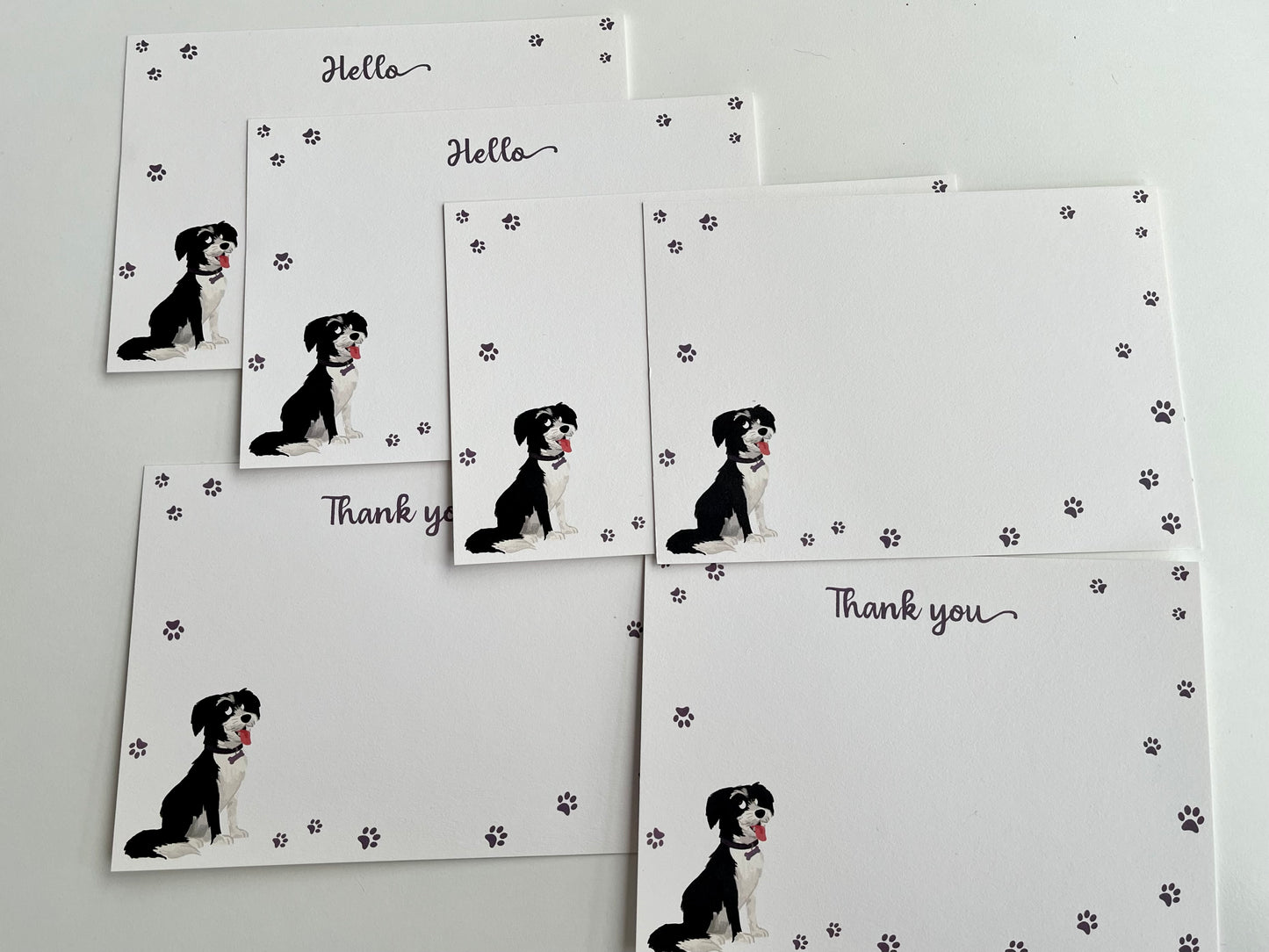 Adorable Dog Paws Notecard Sets