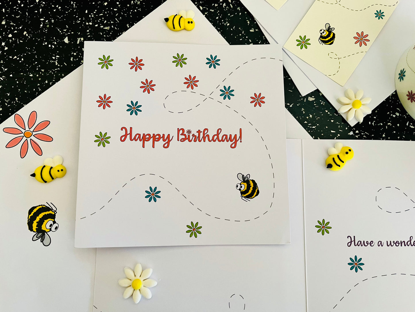 Cute Bumble Bee Birthday Card