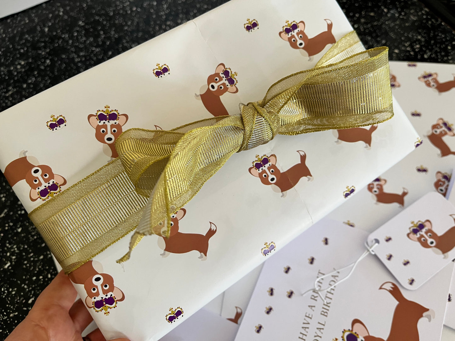 Corgi Birthday Card and Wrapping Paper