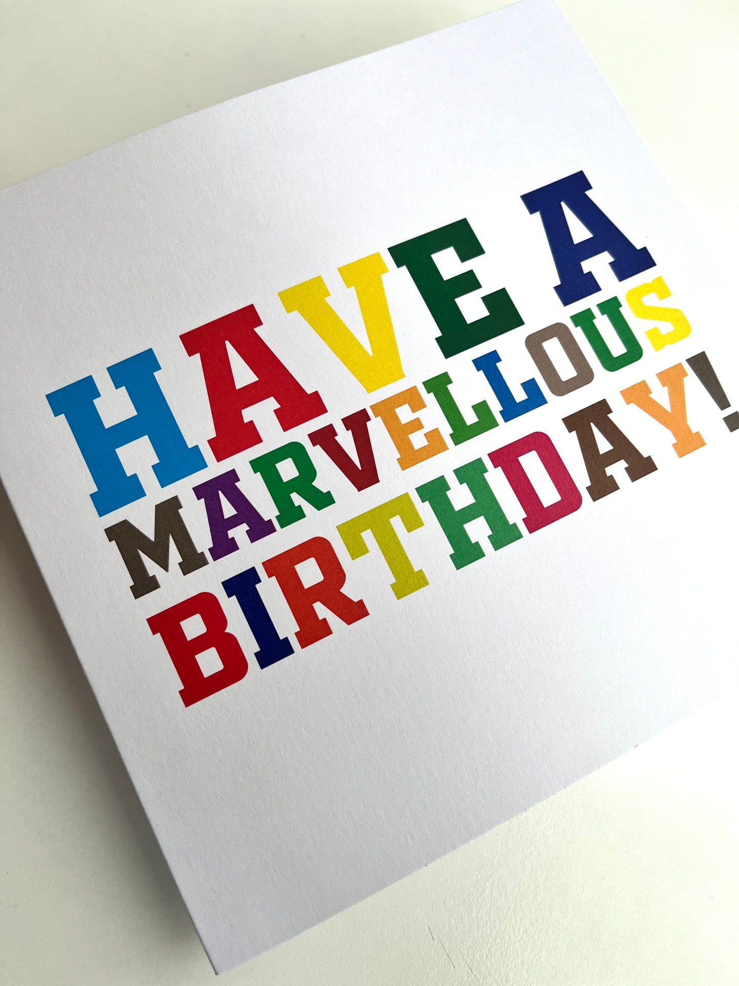 Have a Marvellous Birthday, Birthday Card