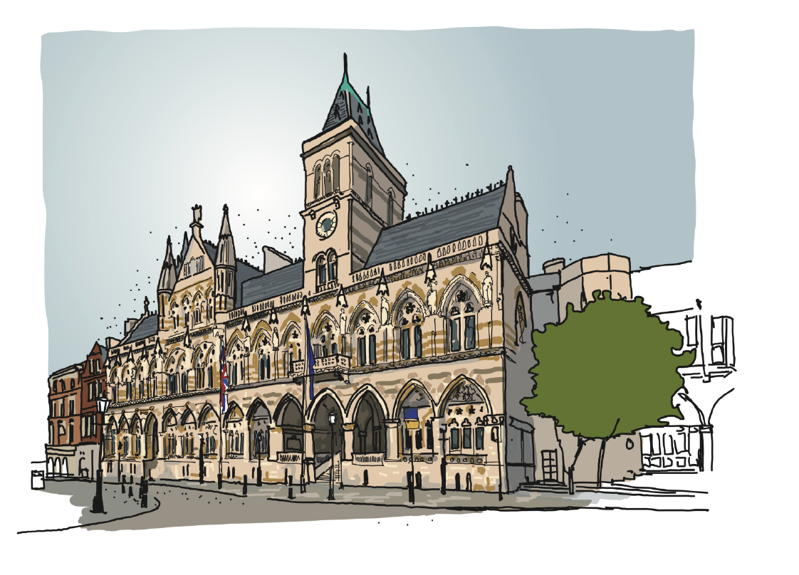 Greetings Card, The Guildhall, Northampton