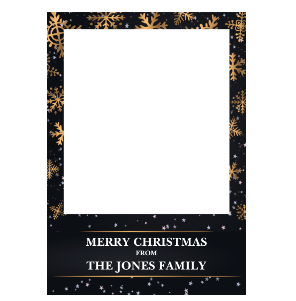 Christmas Gold Star Selfie Frame