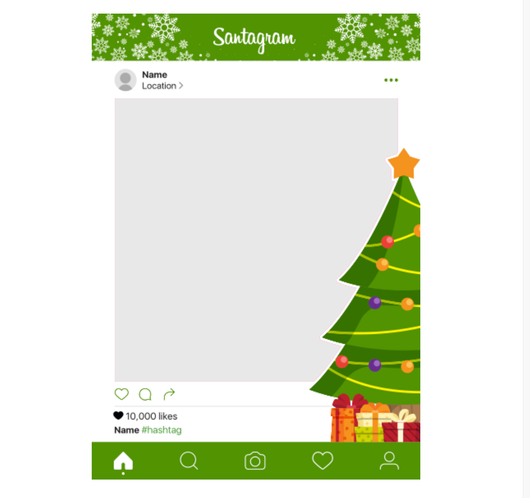 Christmas Santagram Selfie Frame