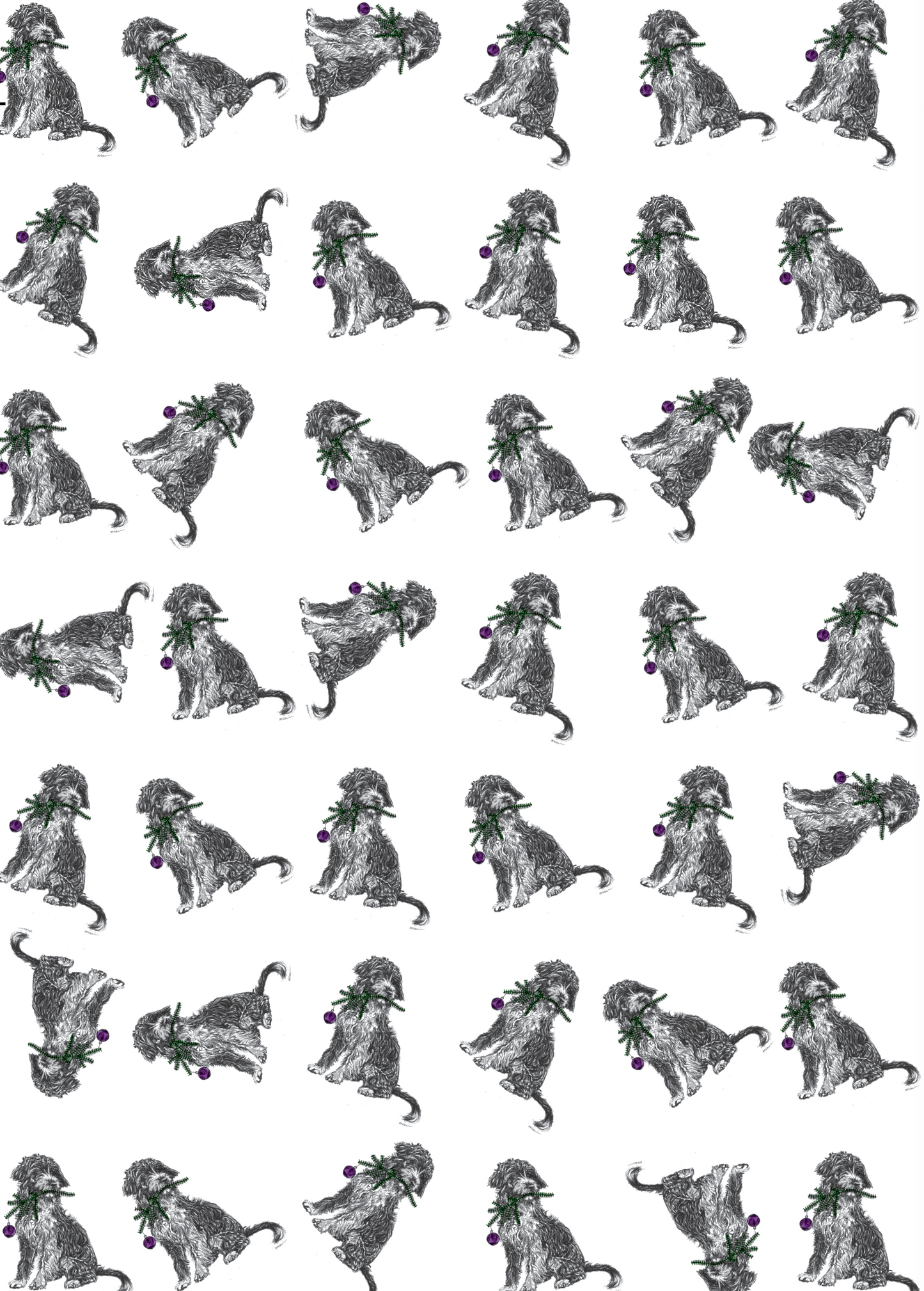 Lucy Dog Cockerpoo Wrapping Paper with 2 Tags