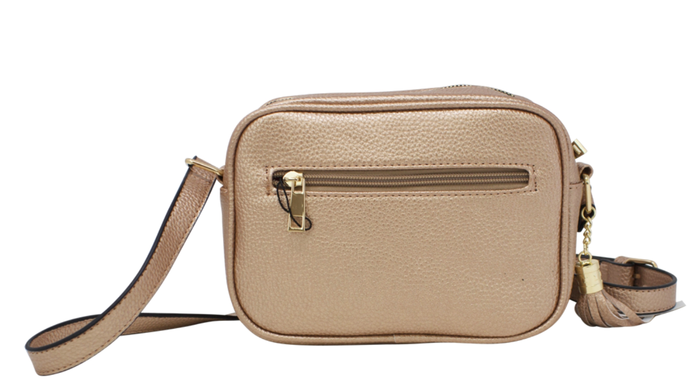 Lucy Crossbody Bag with Tassel TAN