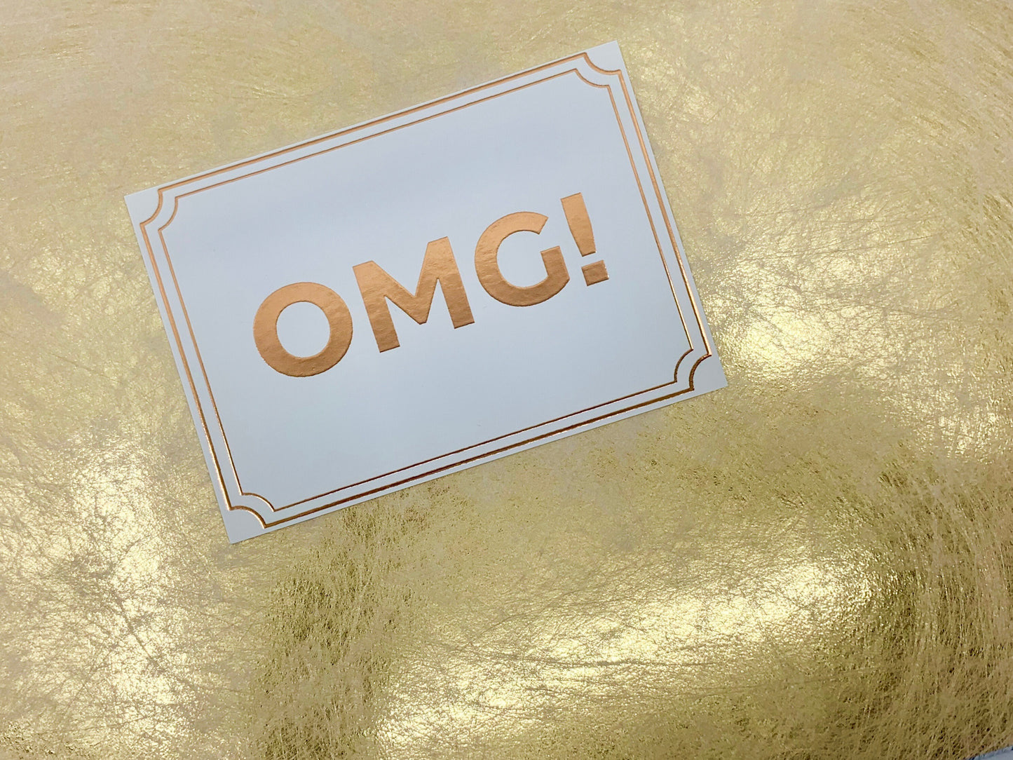 Bronze Foiled Funny Sayings 8 A6 Notecards with Envelopes OMG! LOL and many more!
