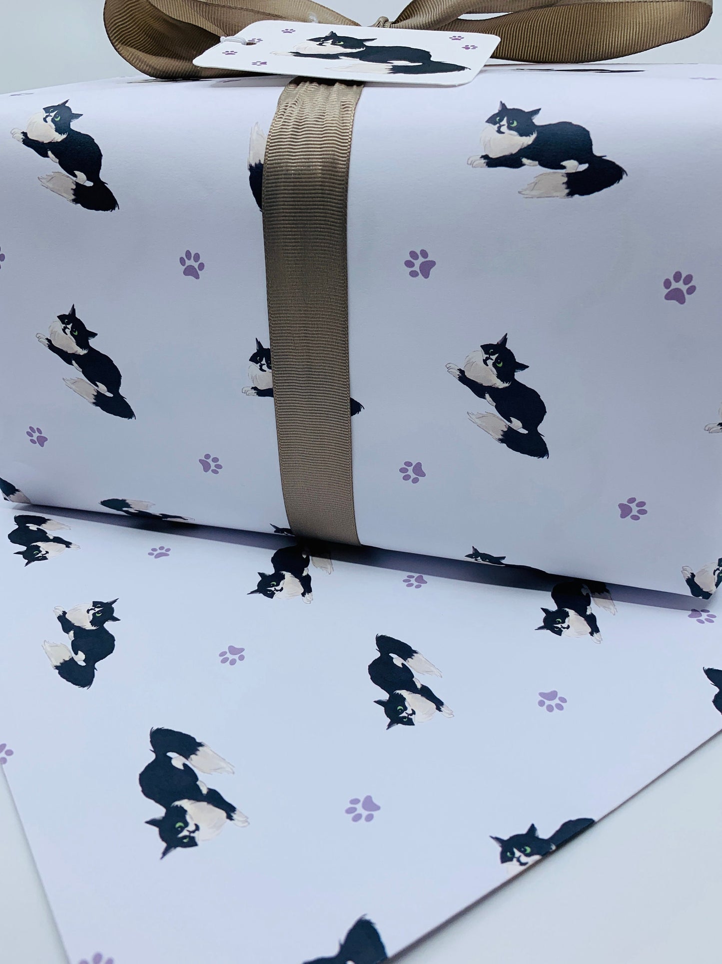 Cute Cats Wrapping Paper LEO, with TWO FREE GIFT TAGS