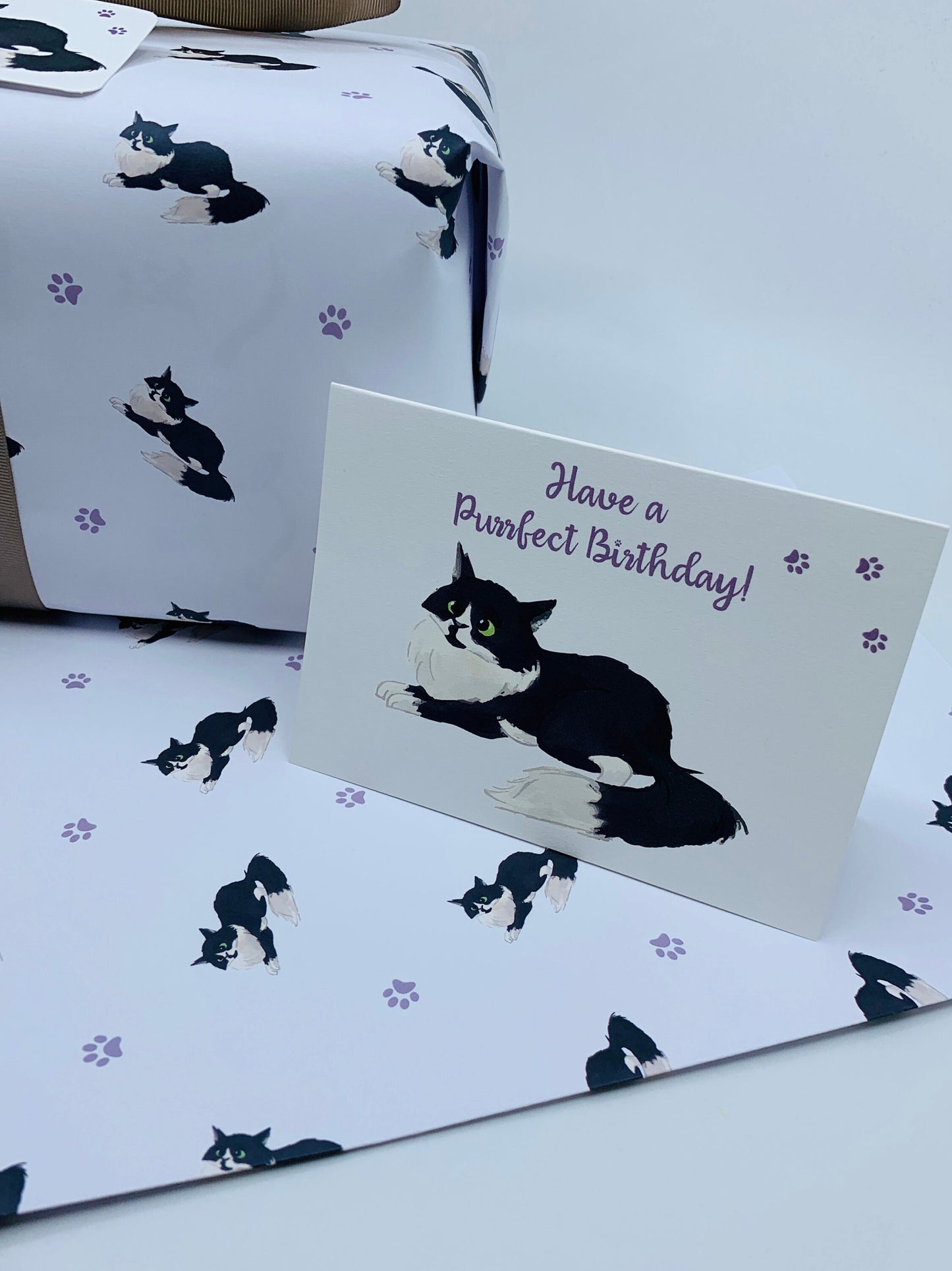 Cute Cats Wrapping Paper LEO, with TWO FREE GIFT TAGS