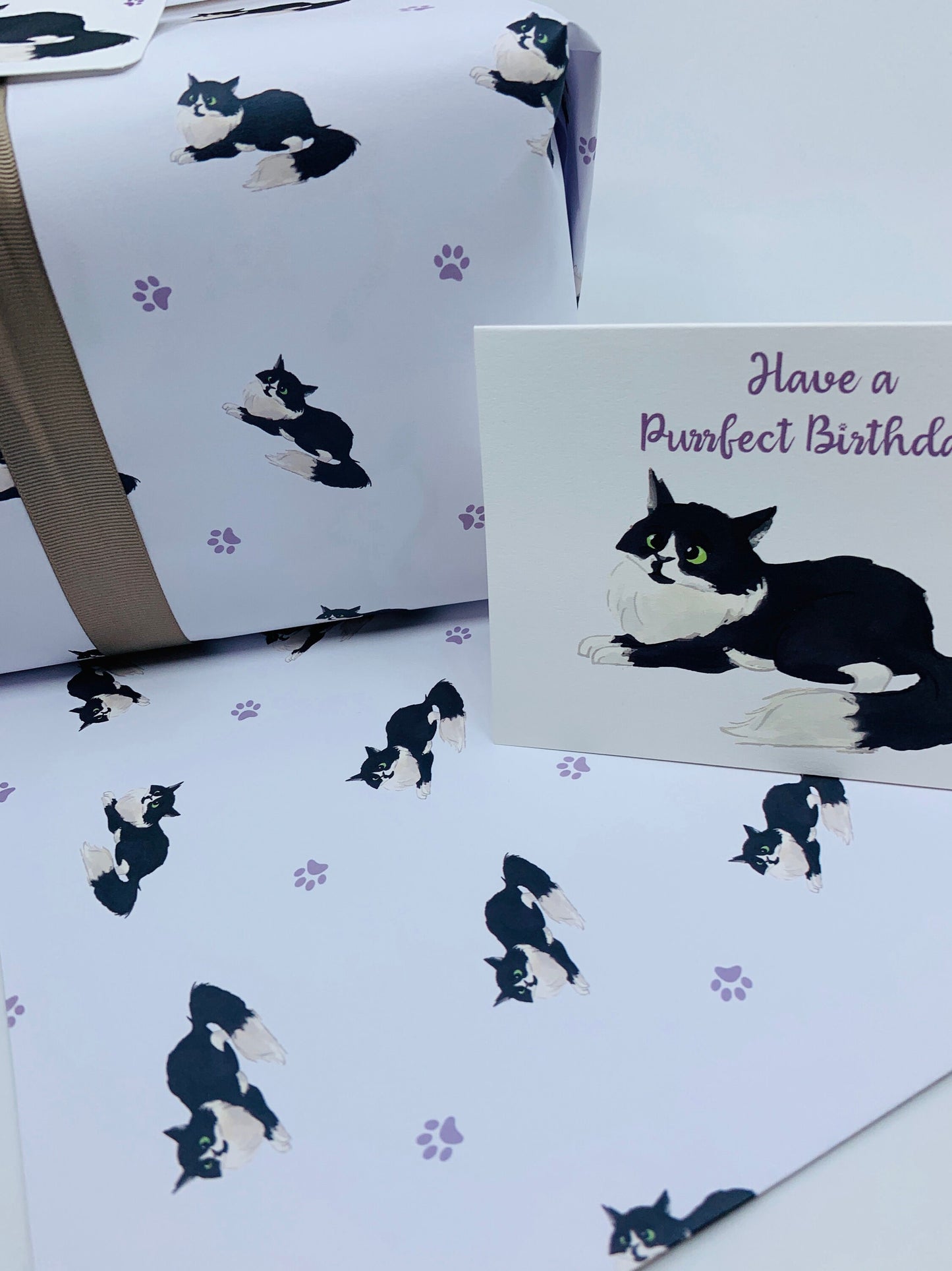Cute Cats Wrapping Paper LEO, with TWO FREE GIFT TAGS