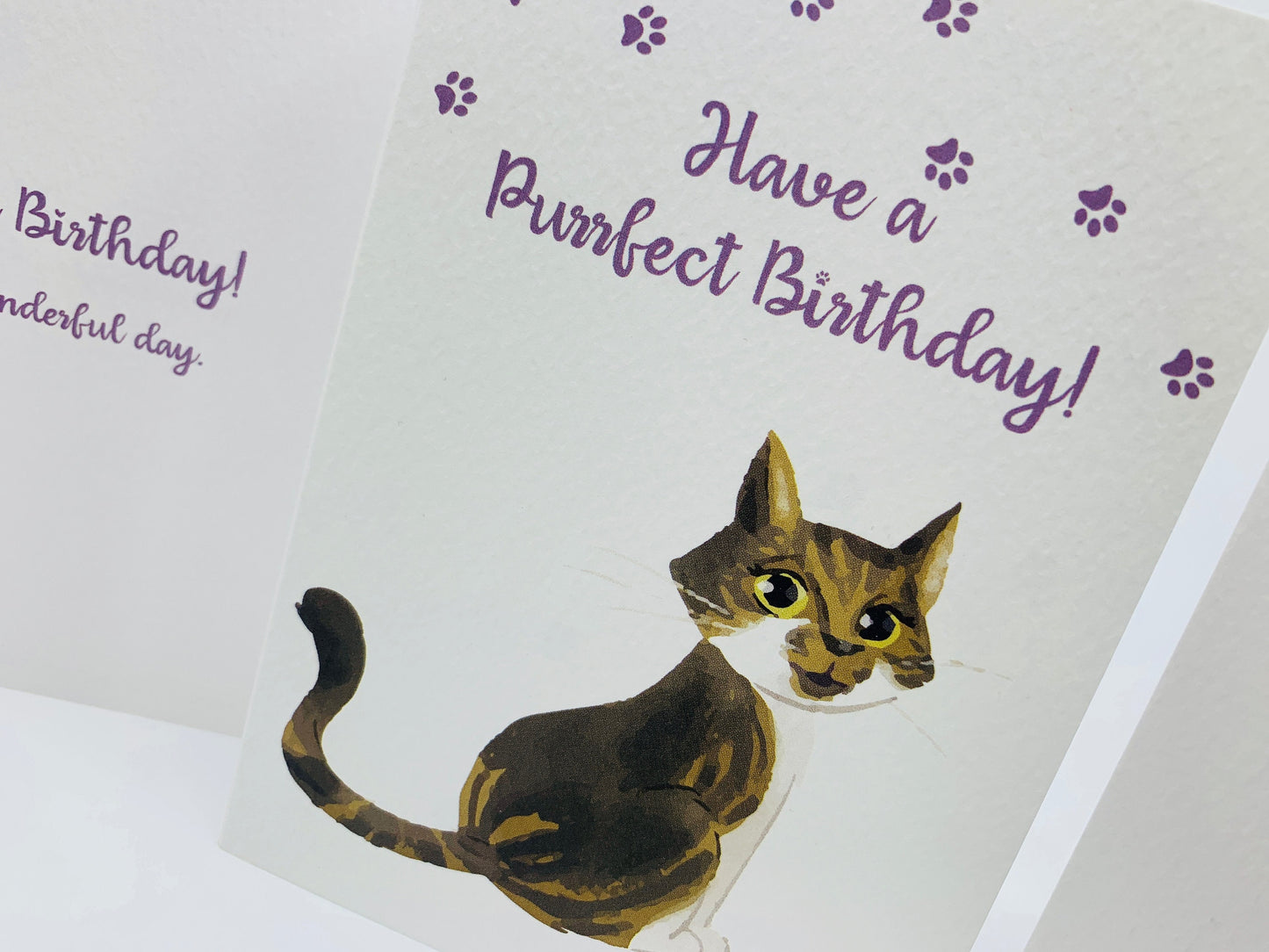 Cute Tabby Cat A6 Birthday Card - Isla