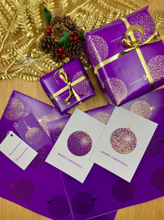 Luxury Gold Foil Christmas Bauble Bundle