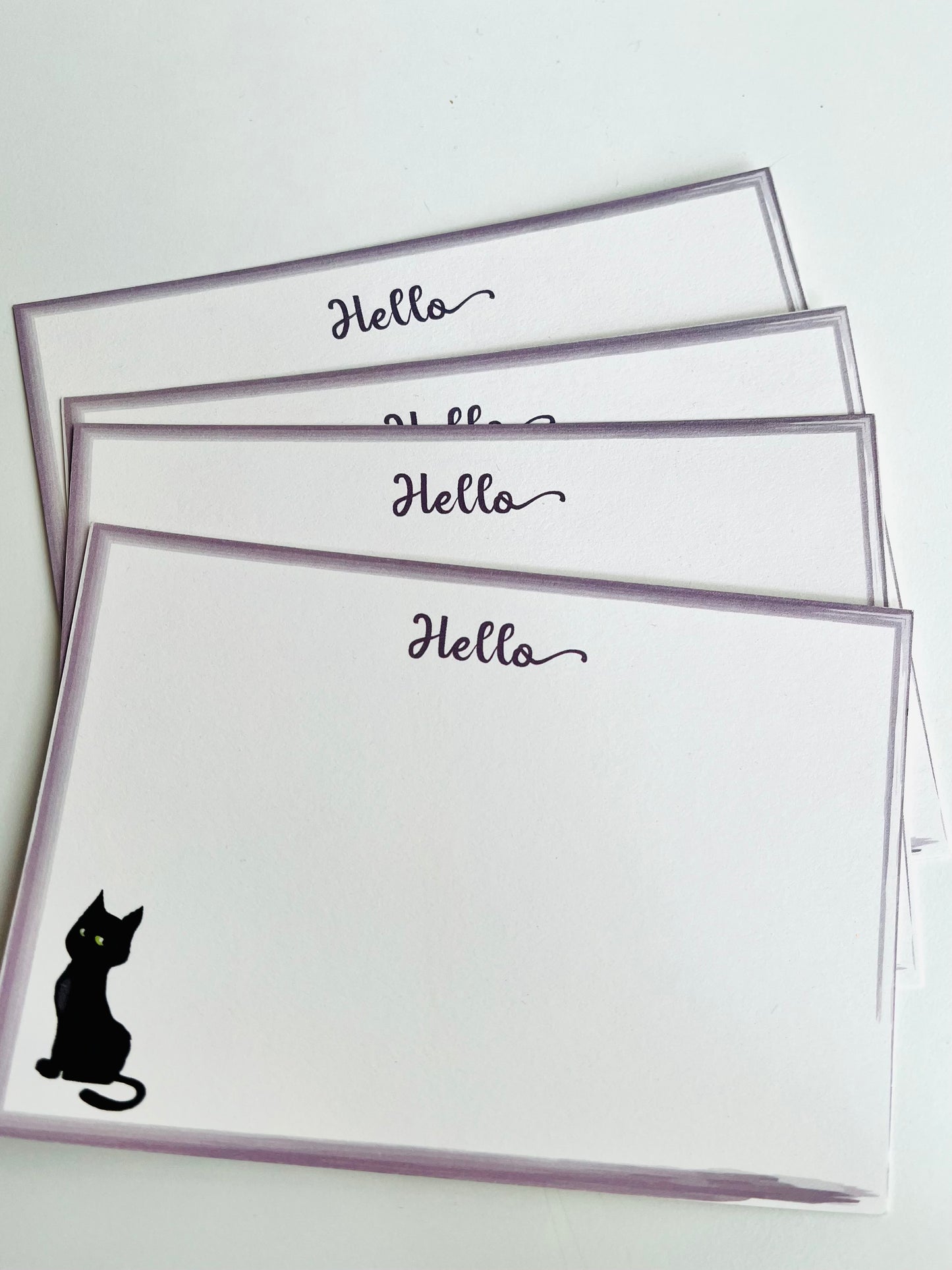 Cute Cat Lined Note card Sets Hello!