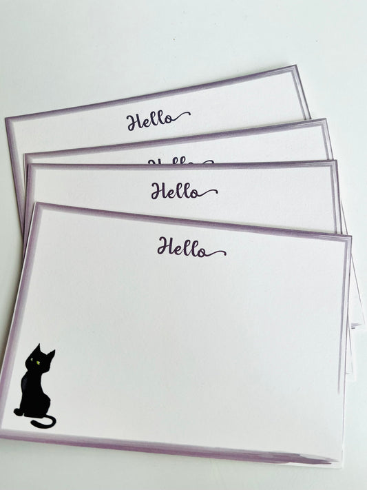 Cute Cat Lined Note card Sets Hello!