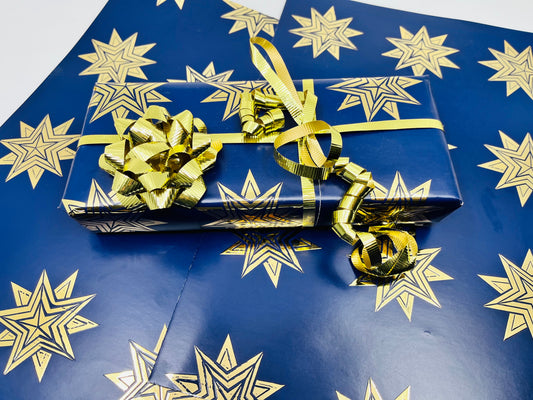 Gold Foil luxury Wrapping Paper with FREE gift tags