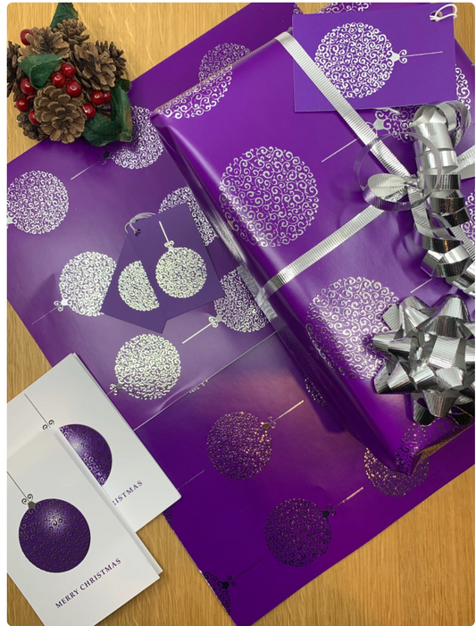 Luxury Silver Foil Christmas Bauble Bundle