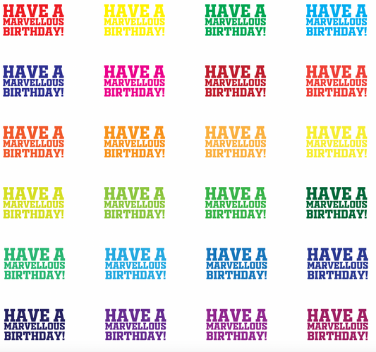 Have a Marvellous Birthday Wrapping Paper + FREE GIFT TAGS