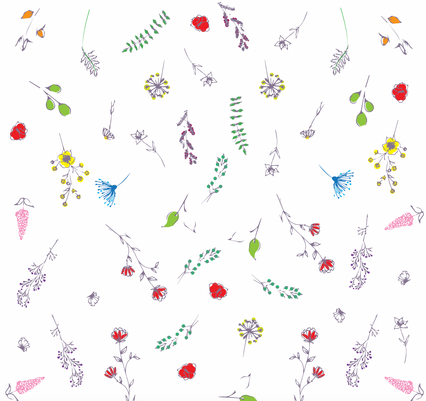 Pretty Flowers Wrapping Paper with FREE GIFT TAG