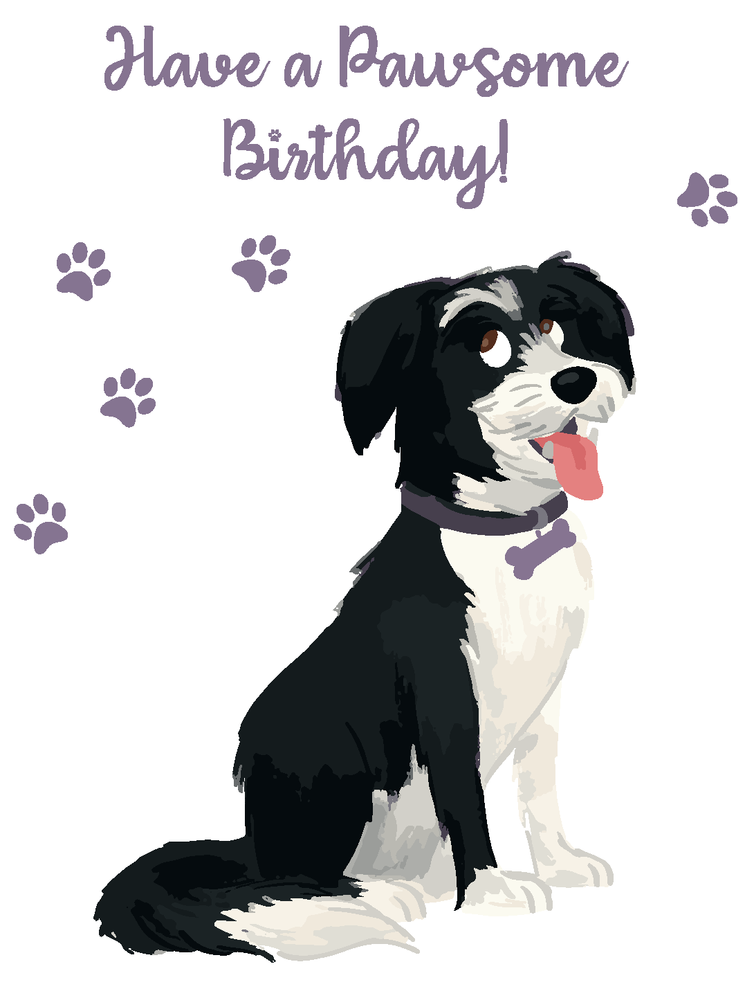Cute Dog A6 Greetings Card with Envelope, LUCY