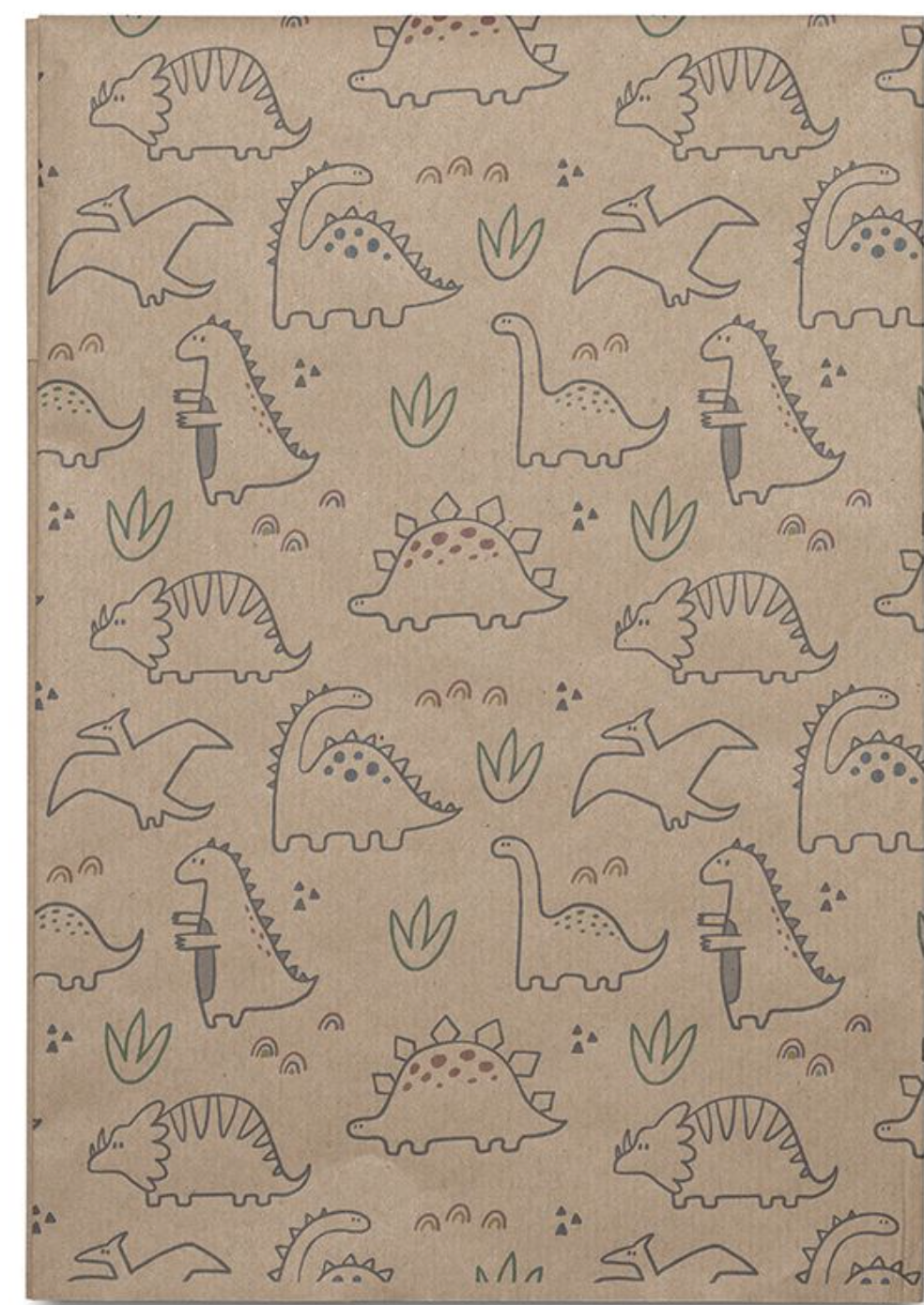 Kraft Dinosaur Wrapping Paper