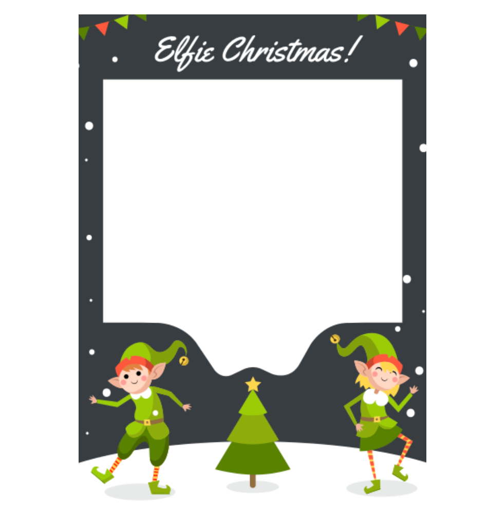 Christmas Elf Selfie Frame