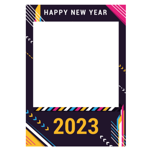 New Year Retro Selfie Frame