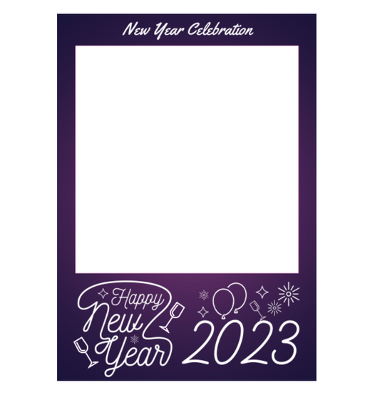 New Year Purple Selfie Frame