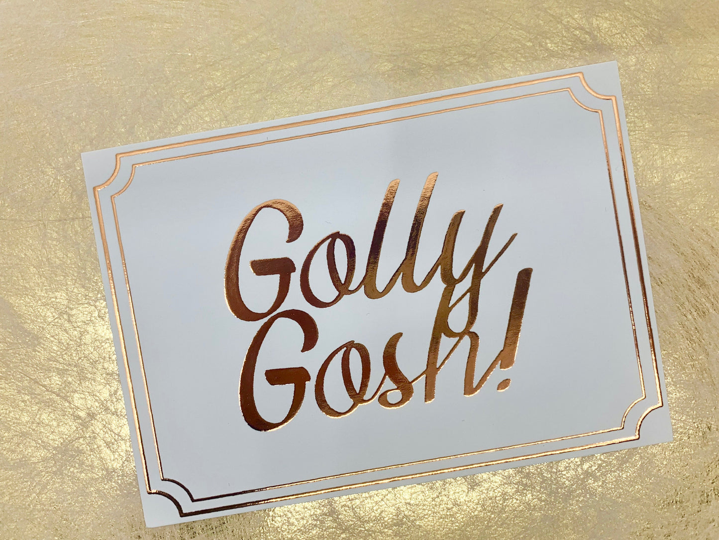 Gold Foiled Funny Sayings 8 A6 Postcards with Envelopes OMG! LOL..