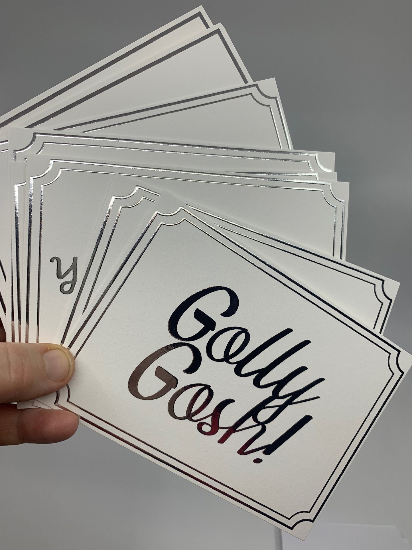 Silver Foiled Postcards 8 A6 Postcards with Envelopes