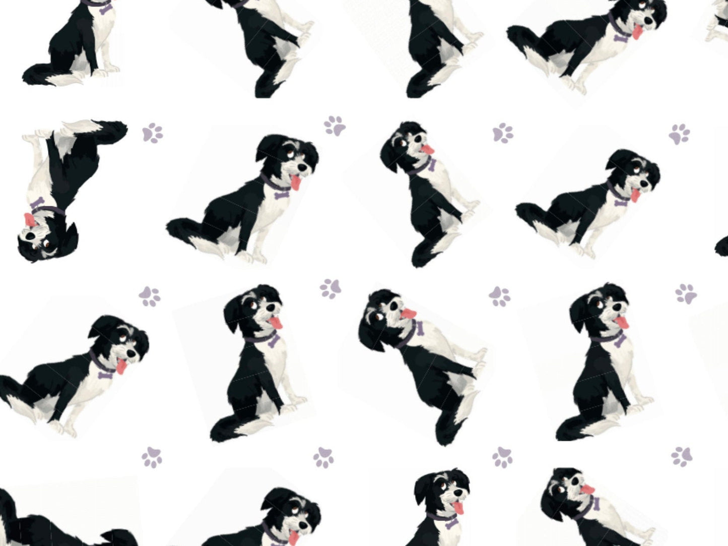 Cute Dog Gift Wrap with TWO FREE GIFT TAGS