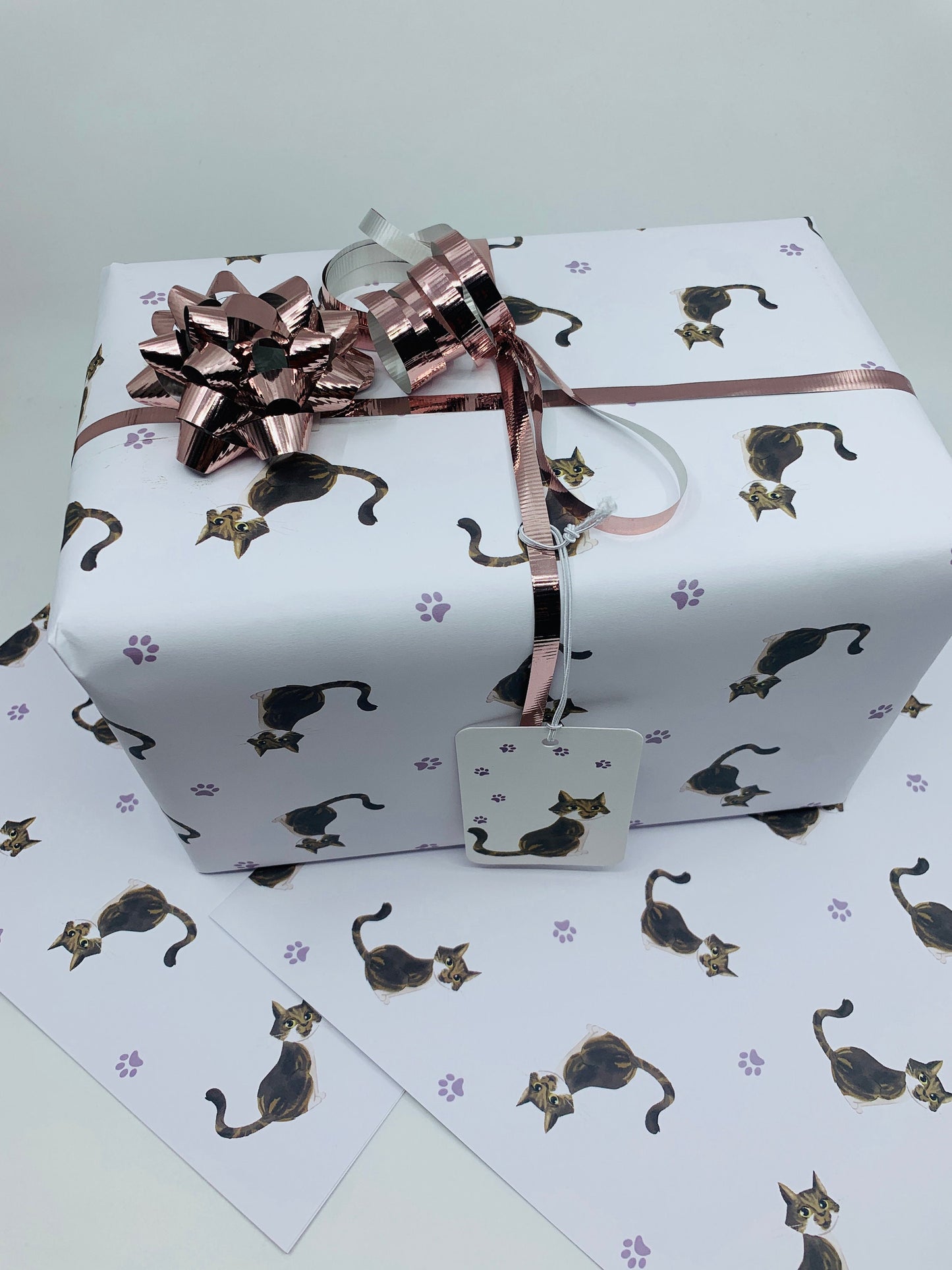 Cute Cats Wrapping Paper, ISLA with TWO FREE GIFT TAGS