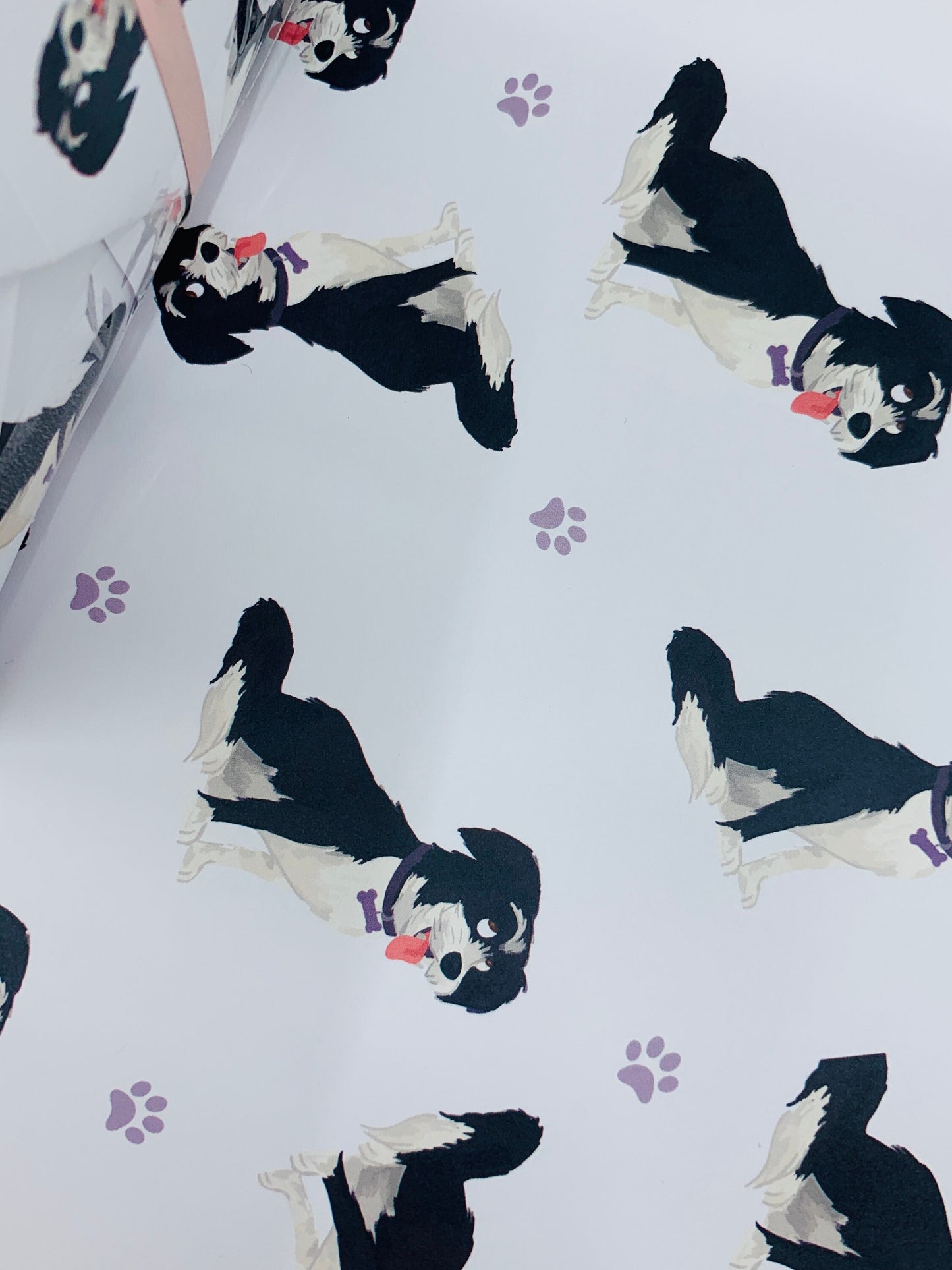 Cute Dog Gift Wrap with TWO FREE GIFT TAGS