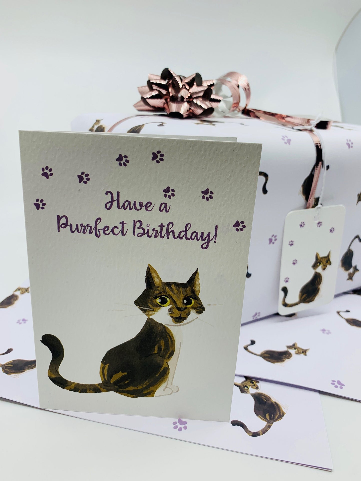 Cute Tabby Cat A6 Birthday Card - Isla