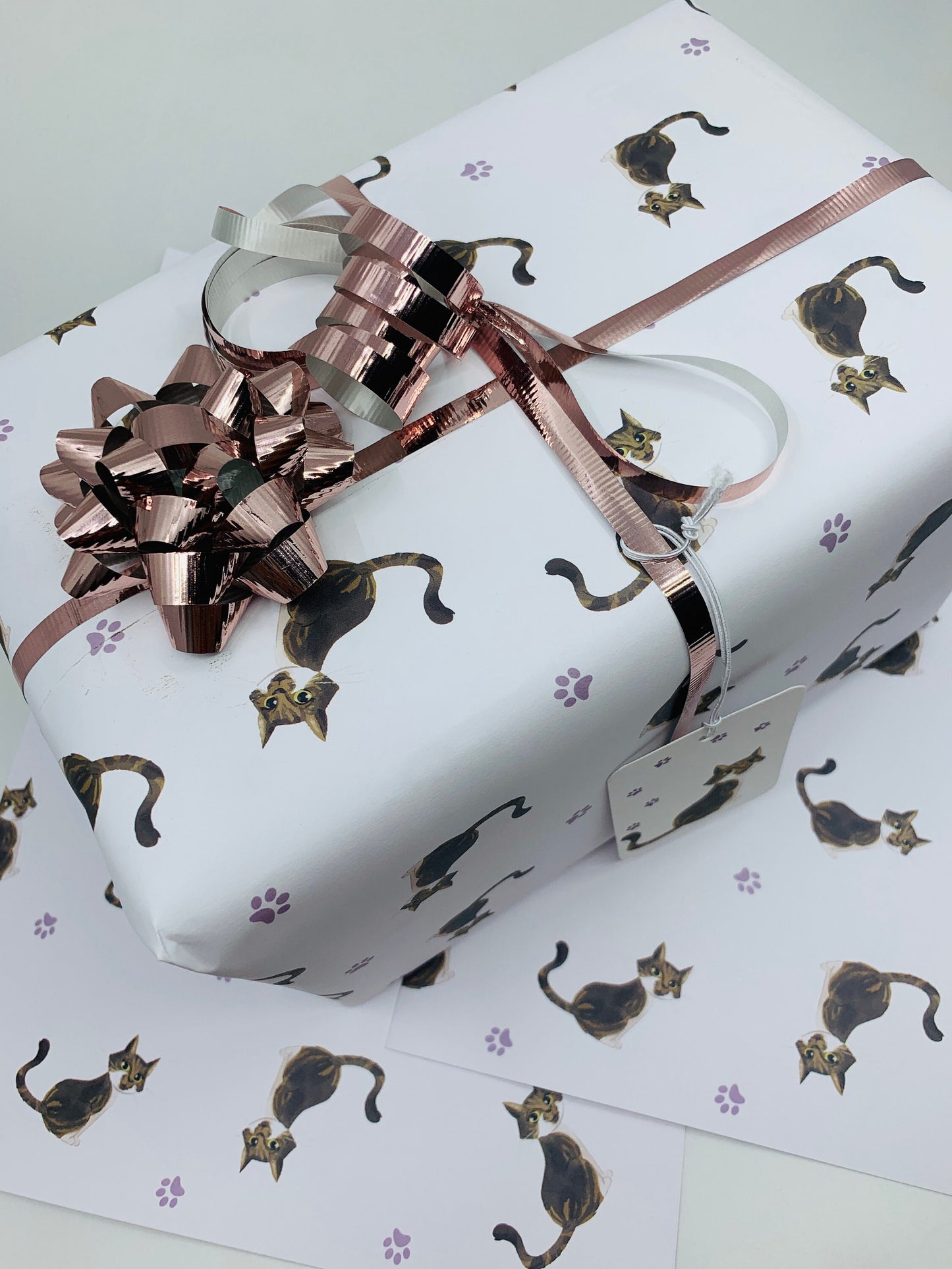 Cute Cats Wrapping Paper, ISLA with TWO FREE GIFT TAGS