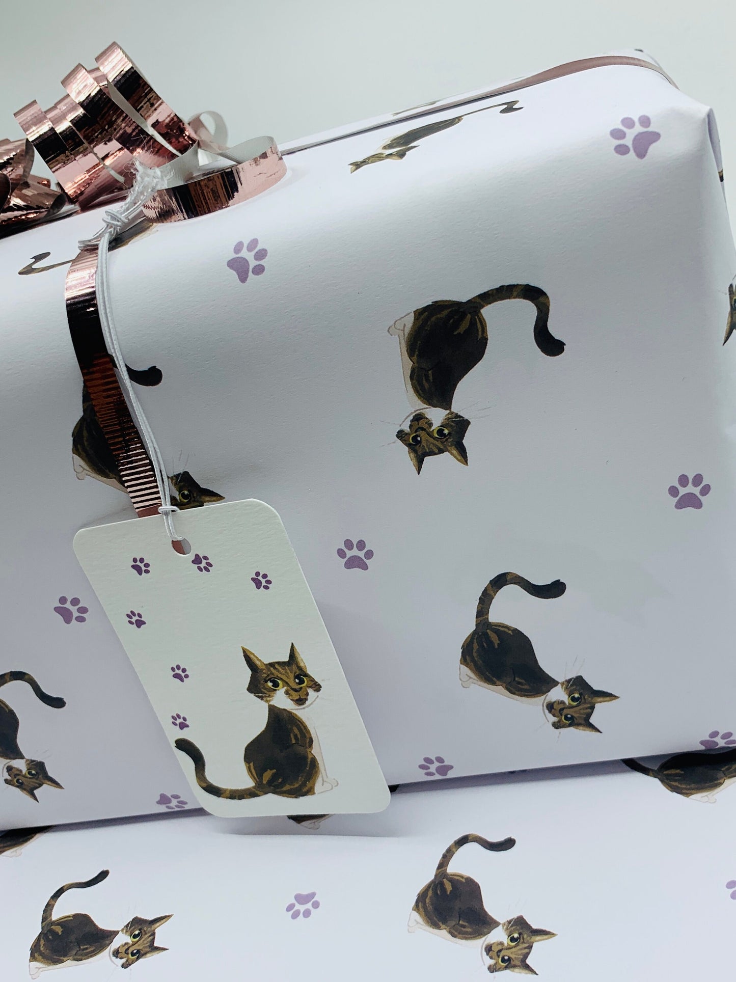 Cute Cats Wrapping Paper, ISLA with TWO FREE GIFT TAGS