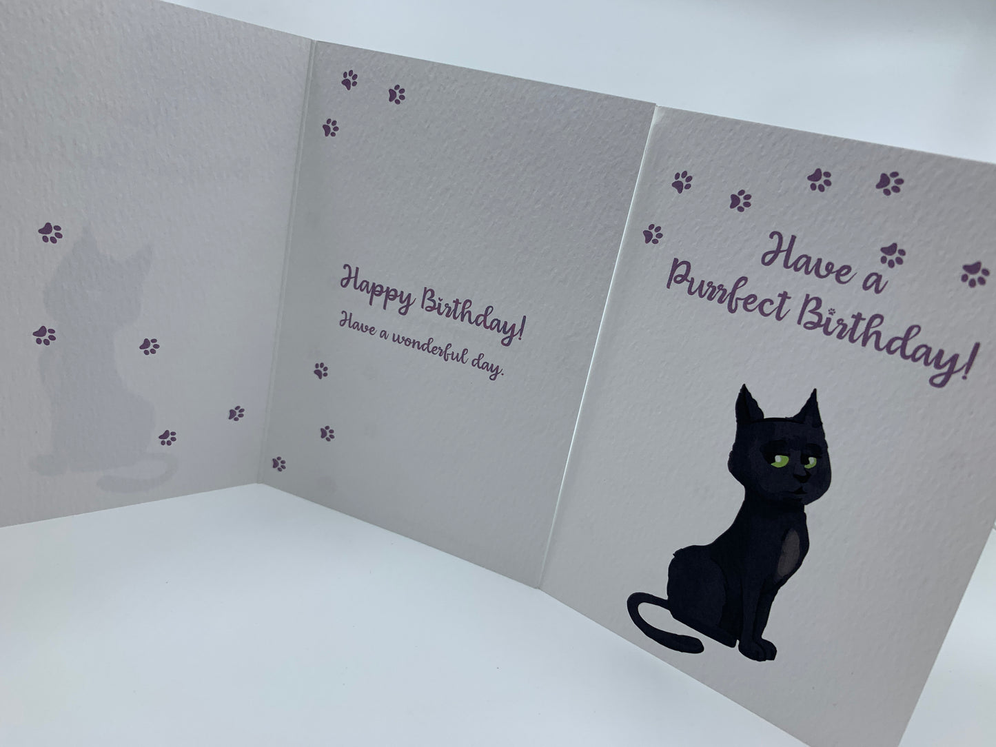 Cat A6 Birthday Card with Peel and Stick Envelope - POPPY