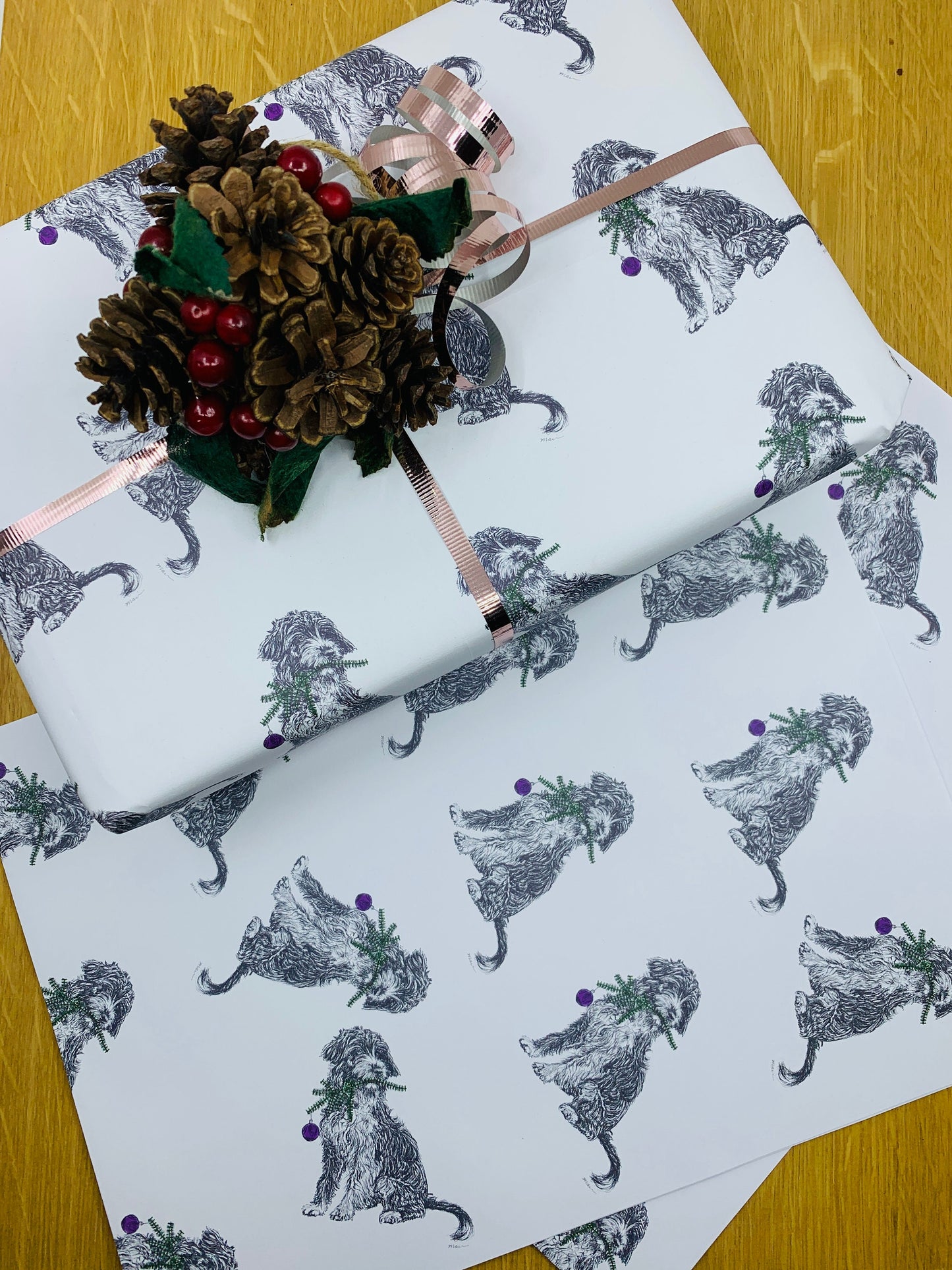 Christmas Cockerpoo Wrapping Paper