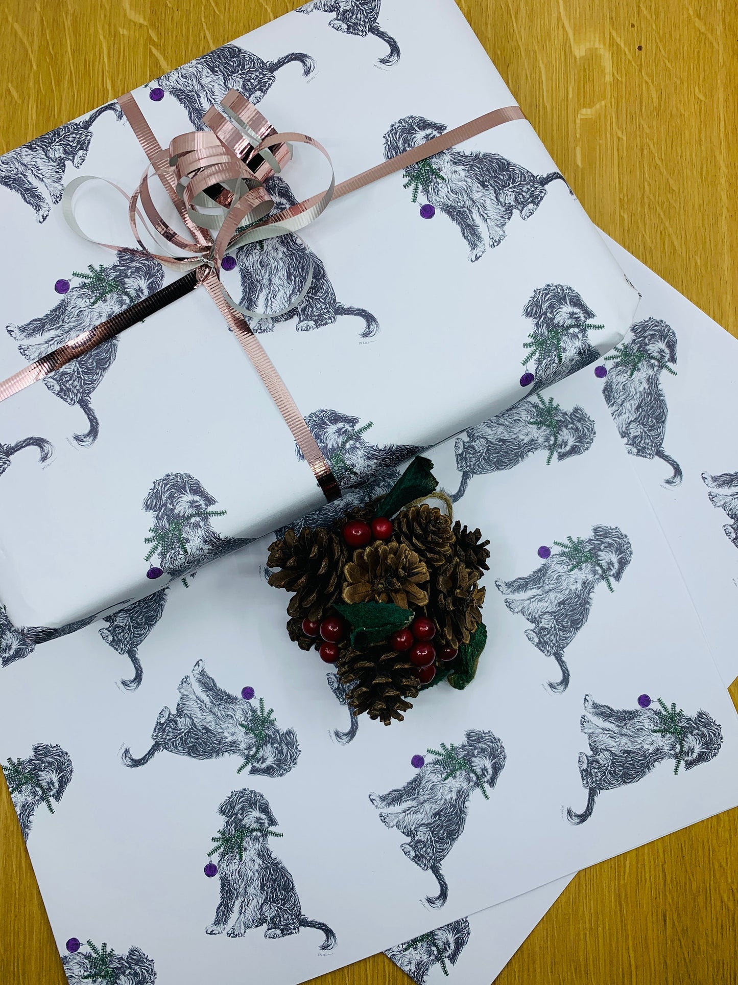 Christmas Cockerpoo Wrapping Paper