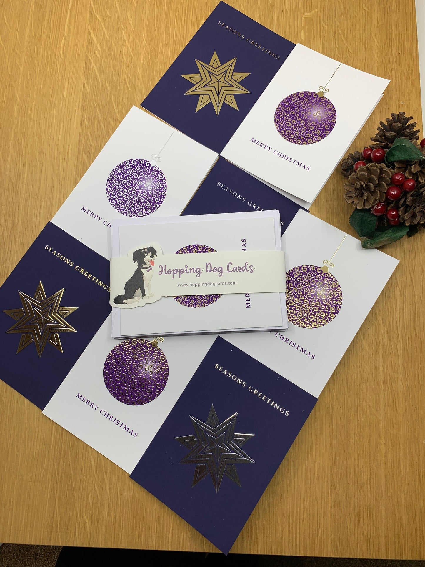 Luxury Christmas Cards Pack with Gold and Silver Foil