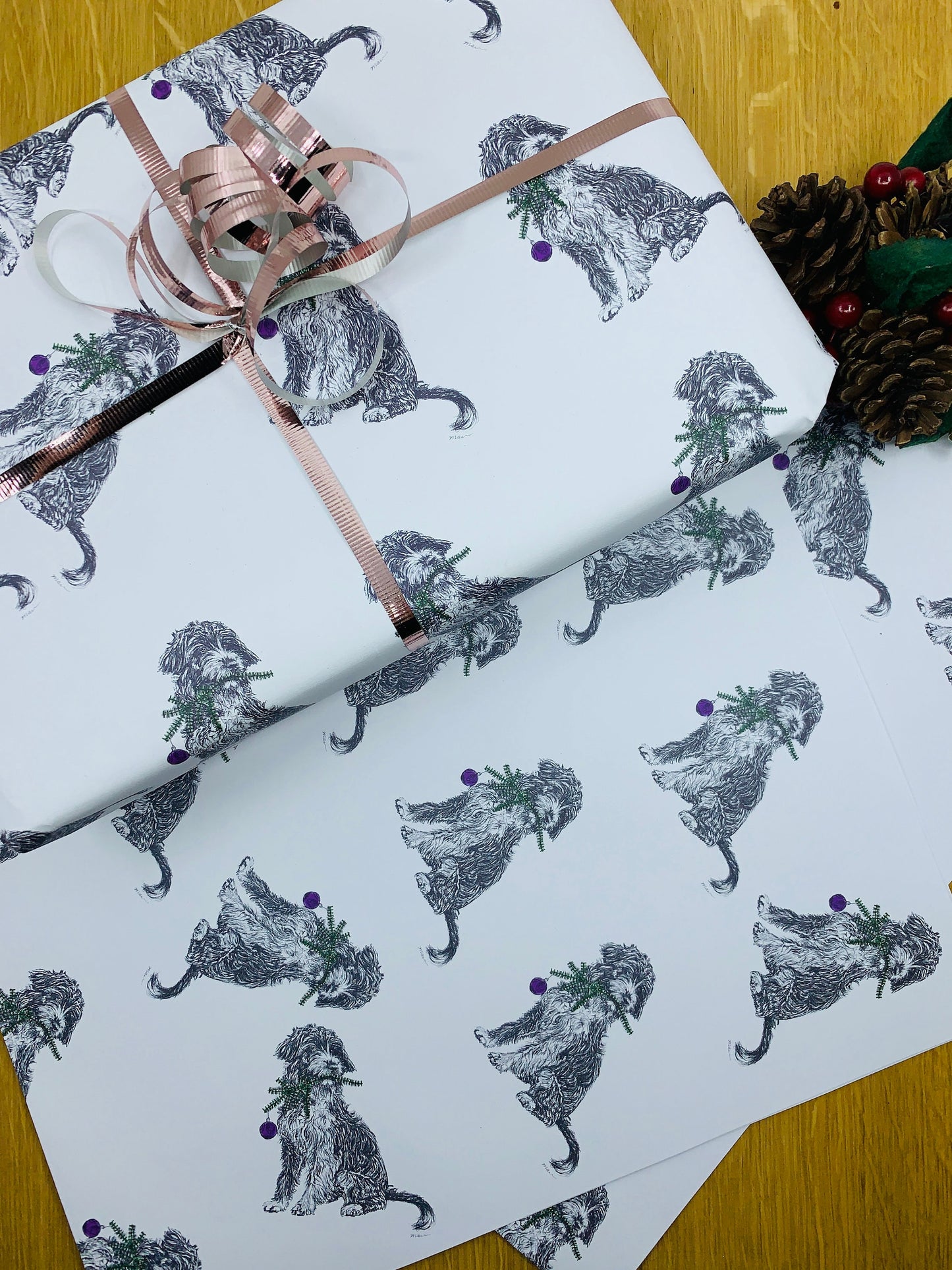 Christmas Cockerpoo Wrapping Paper